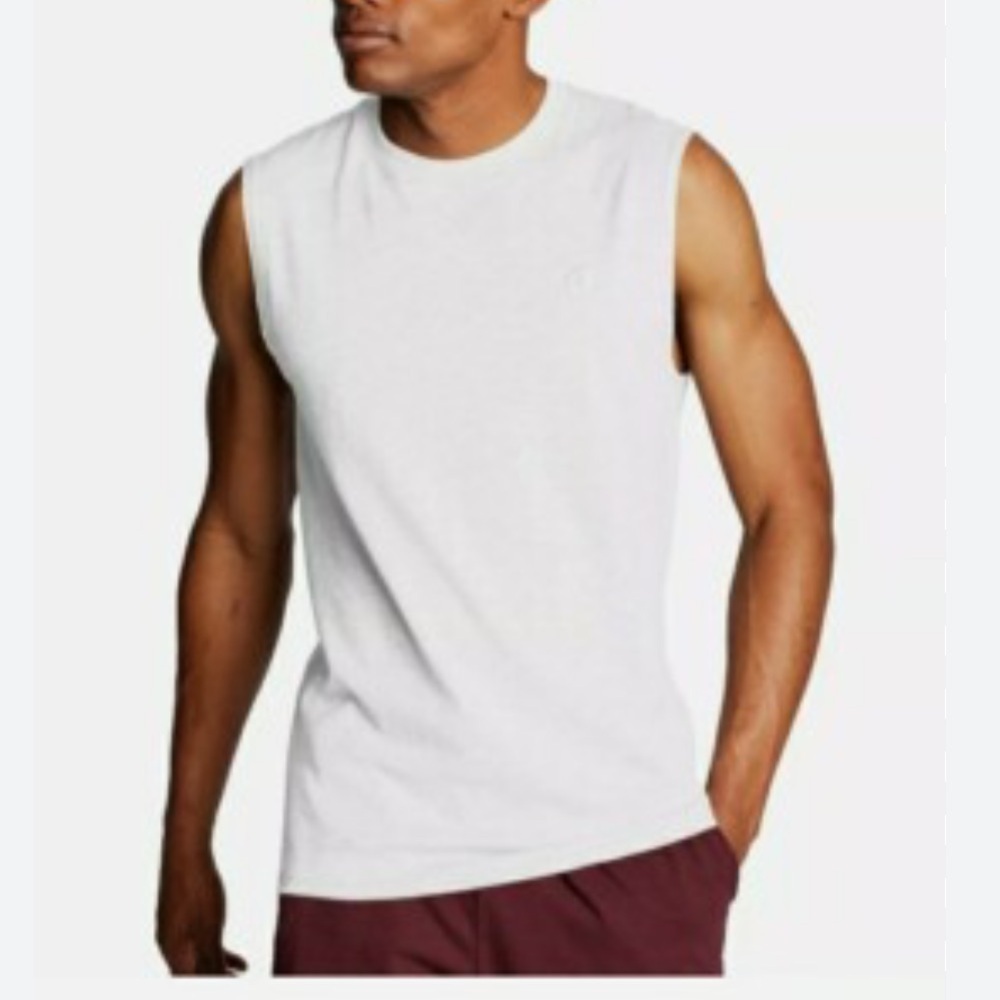 CHAMPION Men’s White Sleeveless Stay Cool Shirt XXL Performance Wear Workout